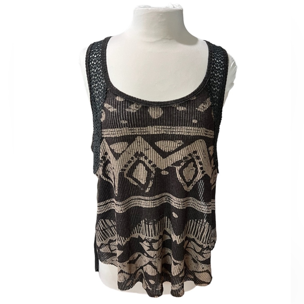 Free People We the Free Geometric Tribal Print Tank - Medium